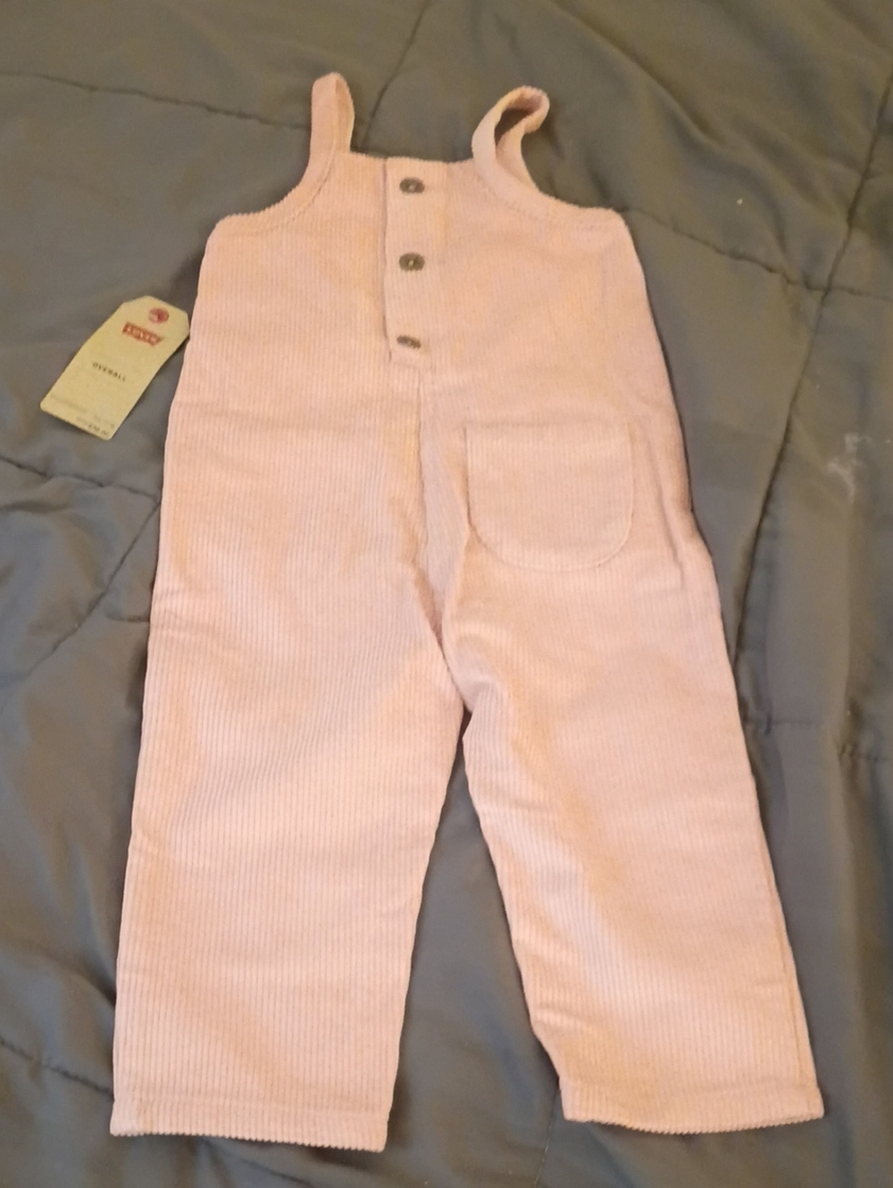 Levi's Pink Corduroy Baby Overalls